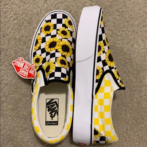 checkered sunflower vans